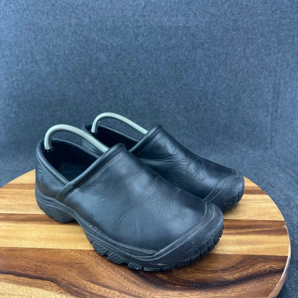 KEEN Utility Work Shoes PTC Slip-On II Men's Size 9 Black Water Oil Resistant